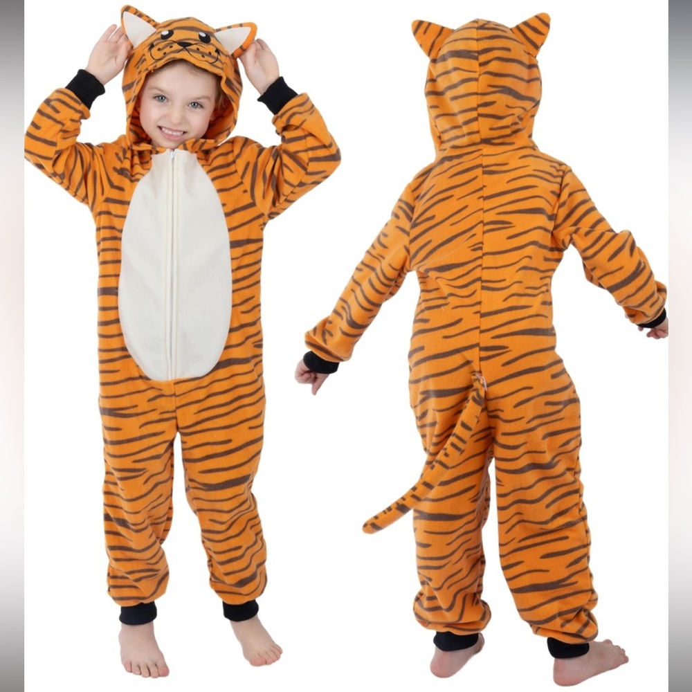 NWT Orange Tiger Striped Kids Onesie